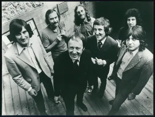 Gruppenfoto 23x17cm - Chris Barber Band Jazz Musiker Halcox Crocker Hammond 1971