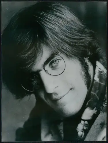 Foto 24x18cm Musiker John Sebastian - nahes Künstlerportrait mit runde Brille