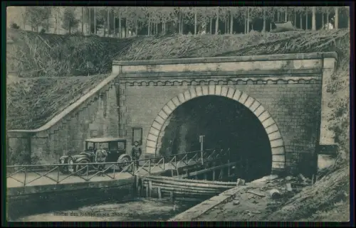 AK 1.WK - Tunnel des Aisnekanals - Südportal am Canal de l’Aisne à la Marne 1916