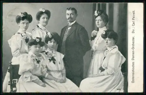 Österreichisches Damen Orchester - unter Leitung von Carl Peinelt 1909 gelaufen