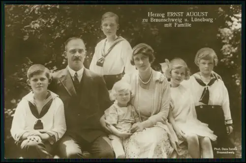 Foto AK - Herzog Ernst August - zu Braunschweig und Lüneburg mit Familie 1920er