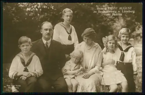 Foto AK - Herzog Ernst August Viktoria Luise von Preußen und Kinder - 1927 gel.