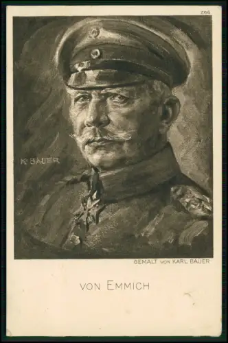 General Otto von Emmich - Uniform Orden Militärmütze - Pour le Mérite 1917 gel.