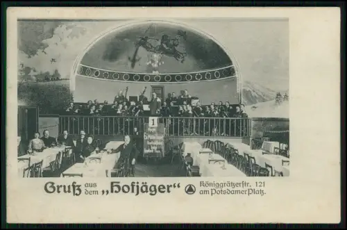 Berlin Potsdamer Platz Hofjäger Restaurant Königgrätzerstraße 121 Orchester Saal