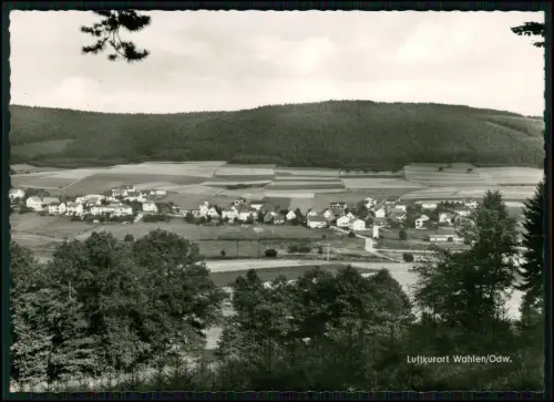 Foto AK Wahlen Grasellenbach Bergstraße - Wohnhäuser Felder bewaldete Höhenzüge