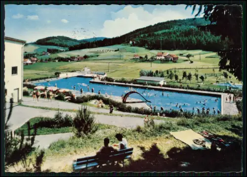 AK - Viechtach Lr. Regen - Bayerischer Wald - Ort Freibad Schwimmbad Badegäste