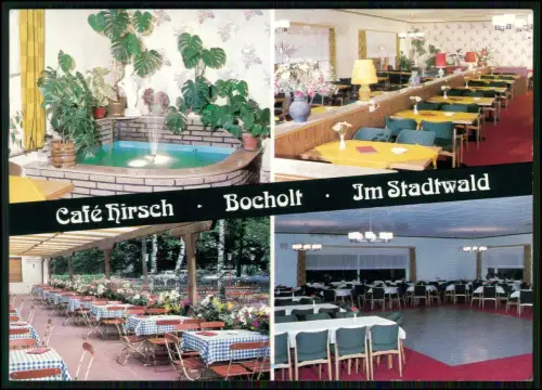AK - Ausflugslokal Café Hirsch im Stadtwald Bocholt - Innenanlage Außenterrasse