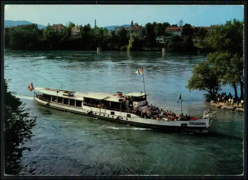 AK Personenschiff Ausflugsschiff - MS Strasbourg - auf dem Rhein bei Rheinfelden
