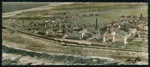 AK 21x9cm - Luftaufnahme Insel Borkum  Strandbereich Promenade Leuchtturm Cekade