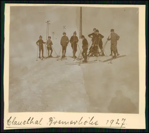 19x Foto - Clausthal-Zellerfeld 1927-30 - Skifahrer Bremer Höhe u.a. Motive Harz