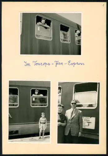 60x Foto auf Albumseiten - Reise 1954 von Hamburg nach Bayern Österreich -Teil 1