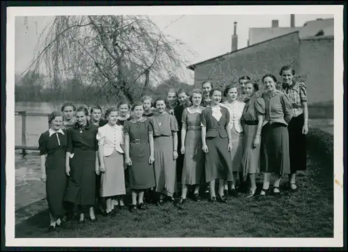 Foto 17x12 - Hamburg Mädchengruppe Schulentlassung - 1938 Klassenfoto mit Namen