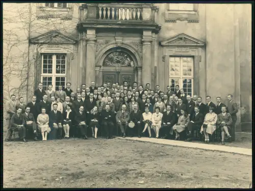 Foto 23x17cm - vor Schloss Köpenick Berlin 1930 - Gruppe Austauschler Lektoren
