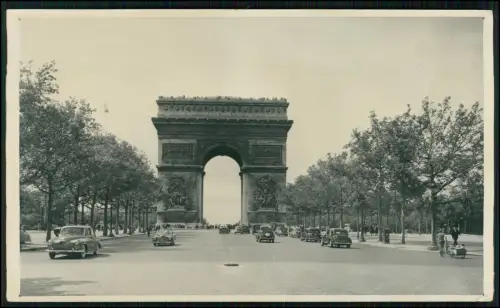 Foto 21x12cm - Paris Arc de Triomphe Champs Elysees Autos Straßenansicht um 1940