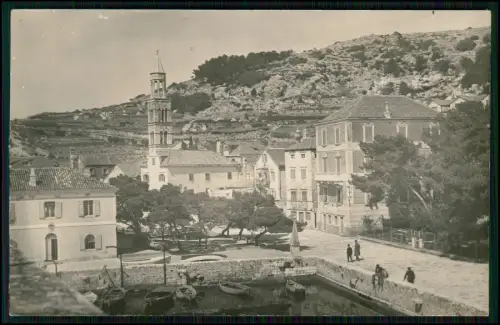 AK - Hvar Insel Split-Dalmatien Kroatien Adria - Hafen Altstadt Kirchturm Boote