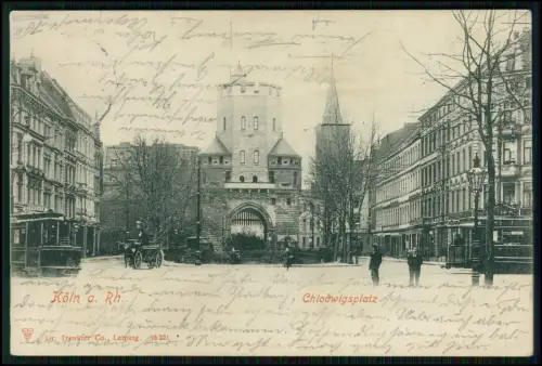 AK - Köln am Rhein - Blick auf das Severinstor am Chlodwigplatz - 1903 gelaufen