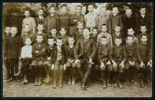 2x Foto AK - Berlin Jungen Schulklasse Lehrer Gruppenaufnahme - 1916 gelaufen