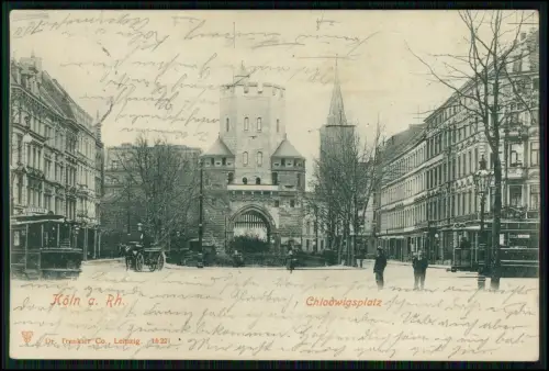 AK - Köln am Rhein - Blick auf das Severinstor am Chlodwigplatz - 1903 gelaufen