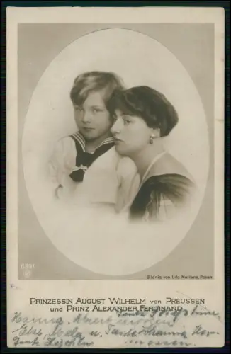 Prinzessin August Wilhelm von Preussen und Prinz Alexander Ferdinand - 1918 gel.