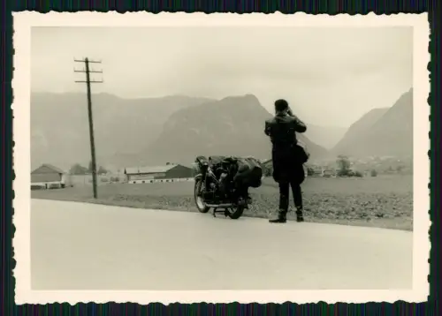 13x Foto Motorrad Krad Reise nach Süddeutschland Österreich Ansichten 1950 Jahre