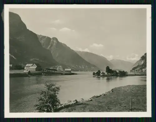 12x Foto Norwegen Norge diverse Ansichten um 1940 - Ortsbeschreibung Rückseite