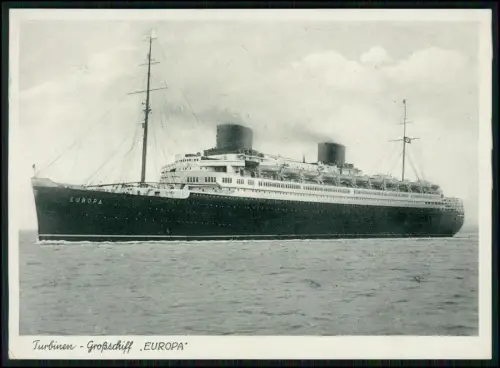 AK - Turbinen-Großschiff Europa - der Norddeutschen Lloyd-Linie - 1940 gelaufen