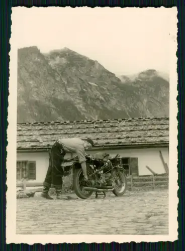 15x Foto Motorrad Krad Reise nach Süddeutschland Österreich Ansichten 1950 Jahre