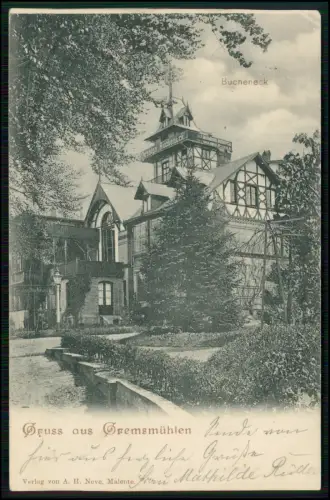 AK - Gremsmühlen Malente Schleswig-Holstein - Pension Bucheneck - 1900 gelaufen