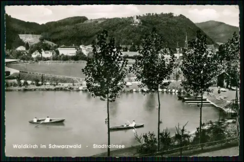 Echt Foto AK - Stadtrainsee in Waldkirch - See entstand Eisweiher einer Brauerei
