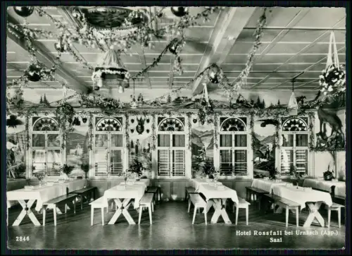 Echt Foto AK - Urnäsch Appenzell - Hotel Rossfall Saal Schweiz - Innenaufnahme