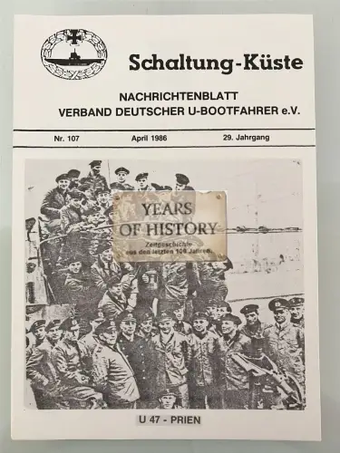 Schaltung Küste Nachrichtenblatt - Verband U-Bootfahrer - Heft 1986 - Nr. 107