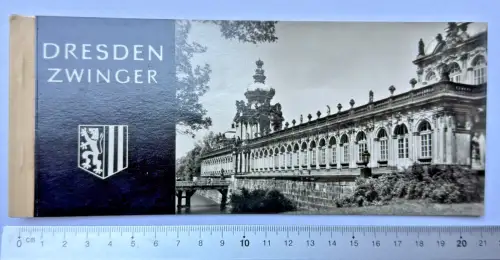 Postkartenheft Dresden Zwinger DDR - VEB Bild Heimat Reichenbach 6 Karten 20x9cm