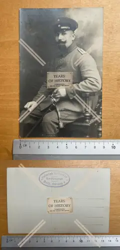 Foto AK Soldat Schirmmütze Uniform Säbel Atelier Schneider Metz Frankreich 19
