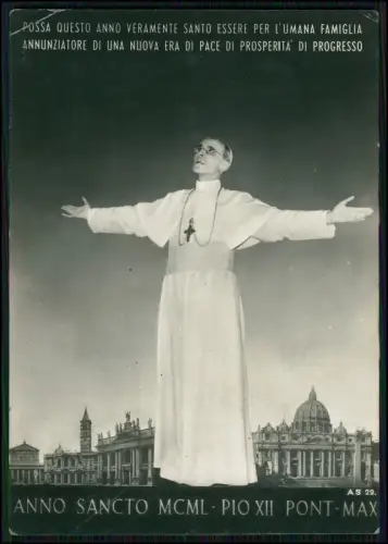 2x Foto AK - Rom Vatikan - Papst Pius XII Anno Santo 1950 Petersdom