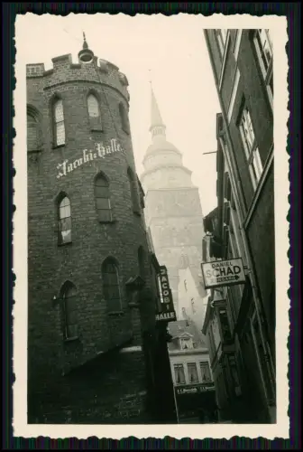 Foto Gasse Jakobikirchhofs Bremen Blick Jacobihalle Geschäftsschild Daniel Schad