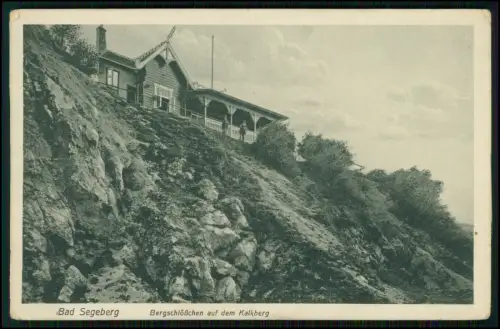 AK Bad Segeberg - Blick zum Bergschlösschen auf Kalkberg mit Felsformation 1935