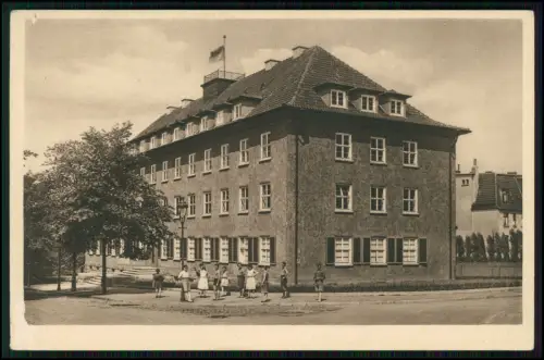 Kassel – DJH Karte Jugendherberge Mosentalstraße - Jugendliche vor dem Haus 1933