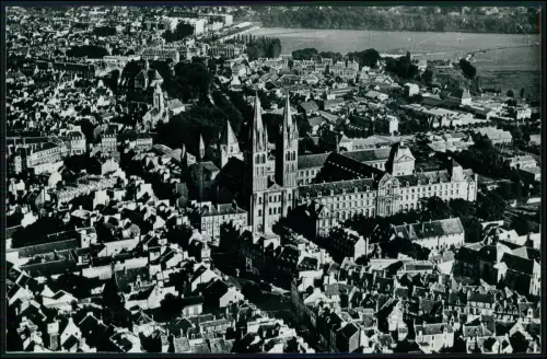 Pressefoto 23x15 - Caen Normandie – Luftbild Stadtzentrum Abbaye aux Hommes 1940