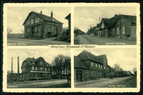 Hanstedt II Uelzen Bäckerei Molkerei Gasthaus Dorfstraße Landpost ü.Uelzen 1939