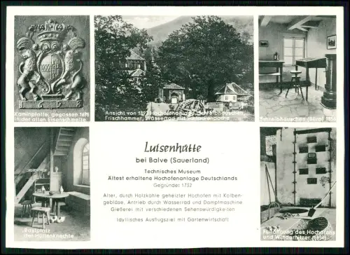 AK - Balve Sauerland – Luisenhütte Hochofen Museum Industrieanlage Technik Mühle