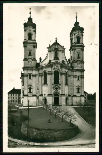 Echt Foto AK - Ottobeuren - Basilika Kloster Kirche Barock Bayern 1930 gelaufen