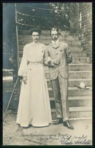 2x AK - Kronprinz Wilhelm Cecilie Mecklenburg Verlobung - Berlin 1904 gelaufen