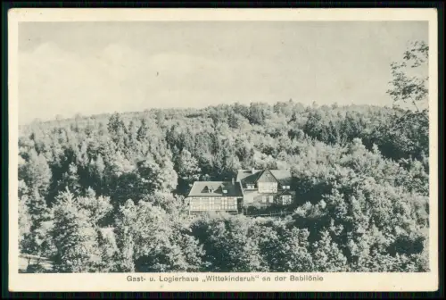 AK - Lübbecke Obermehnen Wittekindsruh Babilonie Gasthaus Wiehengebirge - 1920er