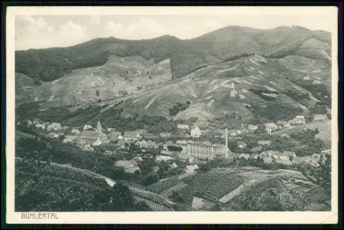 AK - Bühlertal - im Zentrum des Ortes Industriegebäude mit Schornstein 1933 gel.