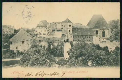 AK - Halle an der Saale - Moritzburg Landseite - 1906 gelaufen