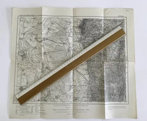 Worms - Karte des Deutschen Reiches - Blatt 544 - 42x37 cm