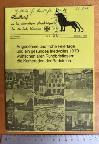 Rundbrief  35 S. - an ehem. Angeh. der 32. Inf. Div. - 28. Jg. Nr. 2 - Dez. 1978