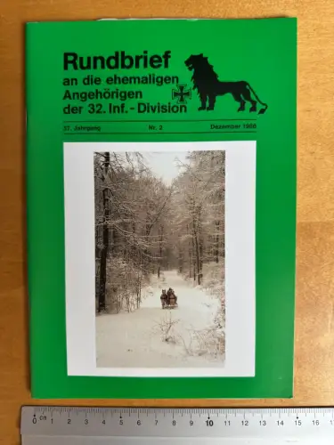 Rundbrief  36 S. - an ehem. Angeh. der 32. Inf. Div. - 37. Jg. Nr. 2 - Dez. 1986