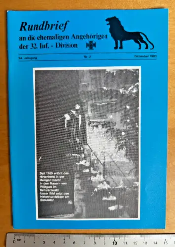 Rundbrief  27 S. - an ehem  Angeh. der 32. Inf. Div. - 34. Jg. Nr. 2 - Dez. 1983