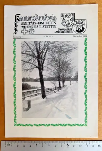 Kameradenbrief Sanitäts-Einheiten Wehrkreis II Stettin Pommern - 7 S.- Dez. 1969